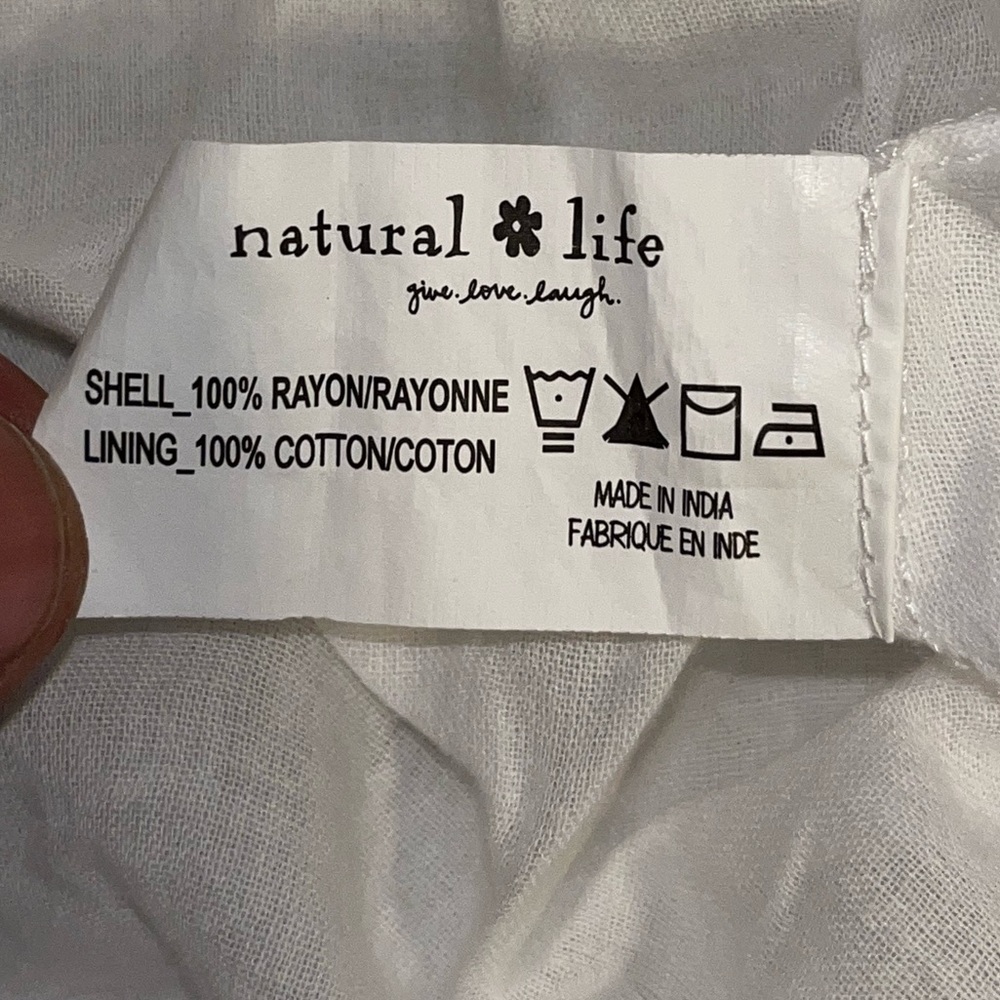 NATURAL LIFE White Dress with Colorful Embroidery - Picture 9 of 11